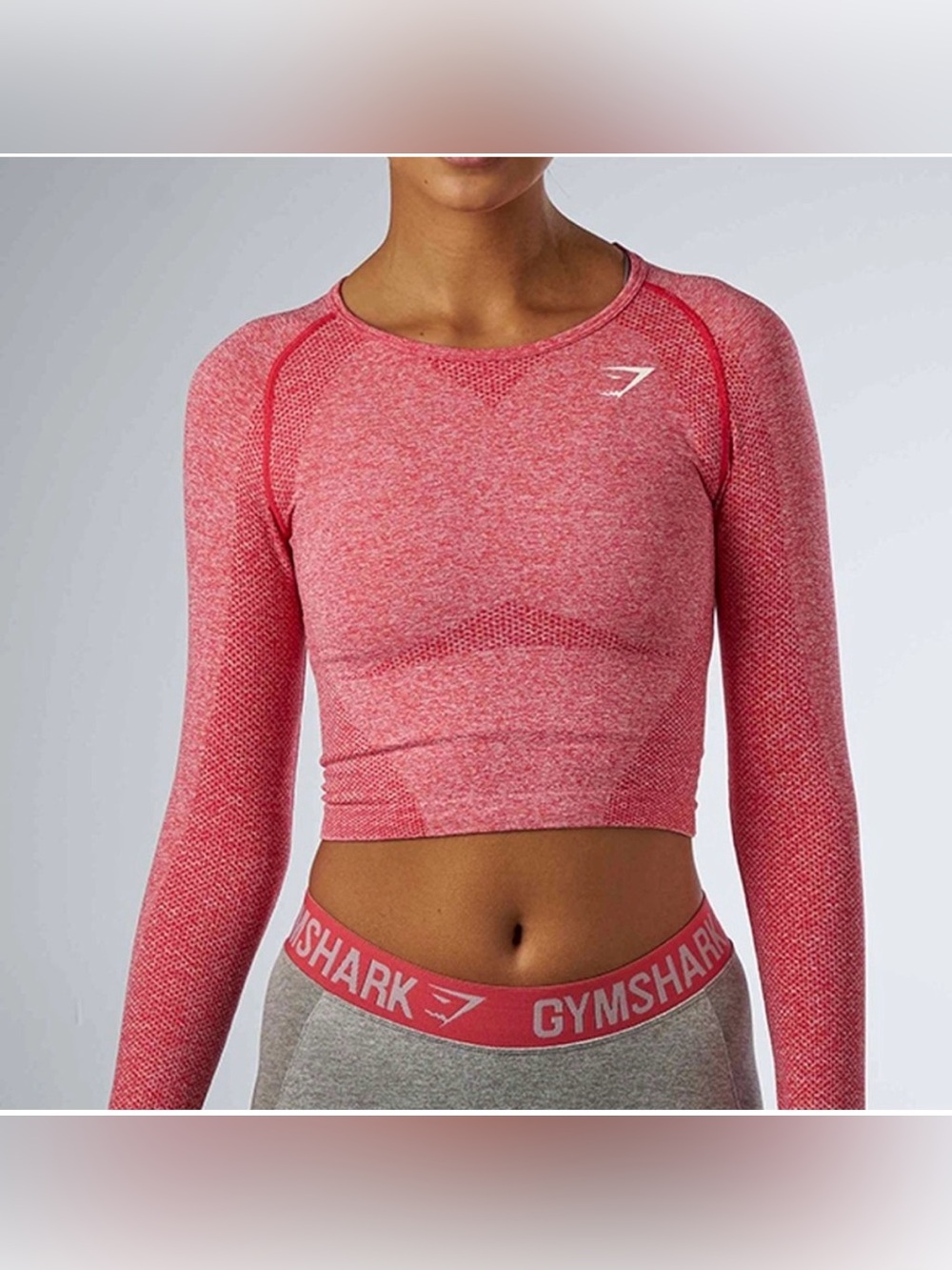 Gymshark Red Long Sleeve Crop Top
